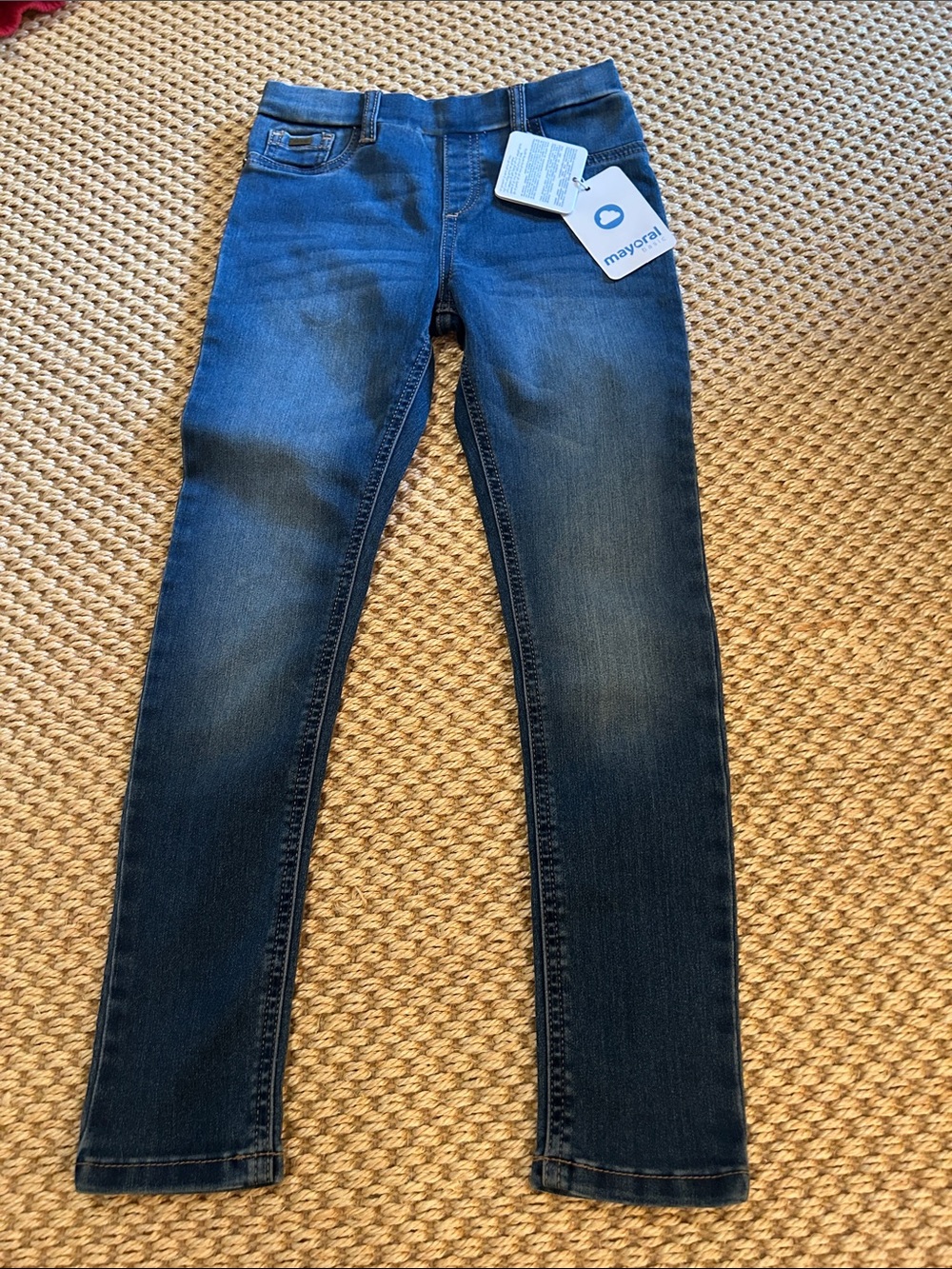 Mayoral Blue Skinny Jeans with Subtle Fade
